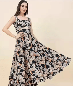 GENERIC CRAZY Women Crepe A-line Dress ( Multicolor ) GENERIC CRAZY Women Crepe A-line Dress ( Multicolor )