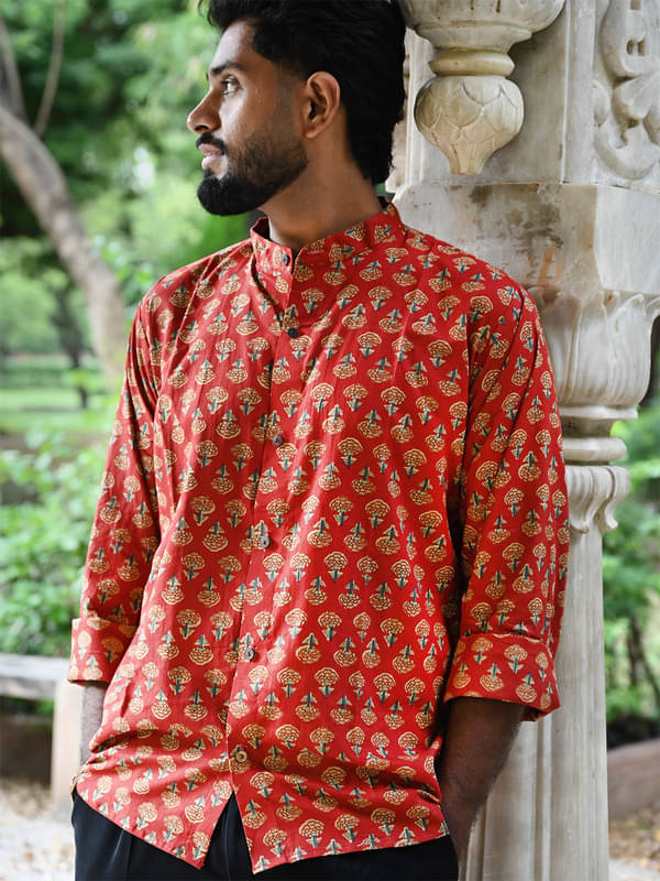 Goodhand 100% Cotton Regular Fit Printed Full Sleeves Men's Casual Shirt - Red ( Pack of 1 ) Goodhand 100% Cotton Regular Fit Printed Full Sleeves Men's Casual Shirt - Red ( Pack of 1 )