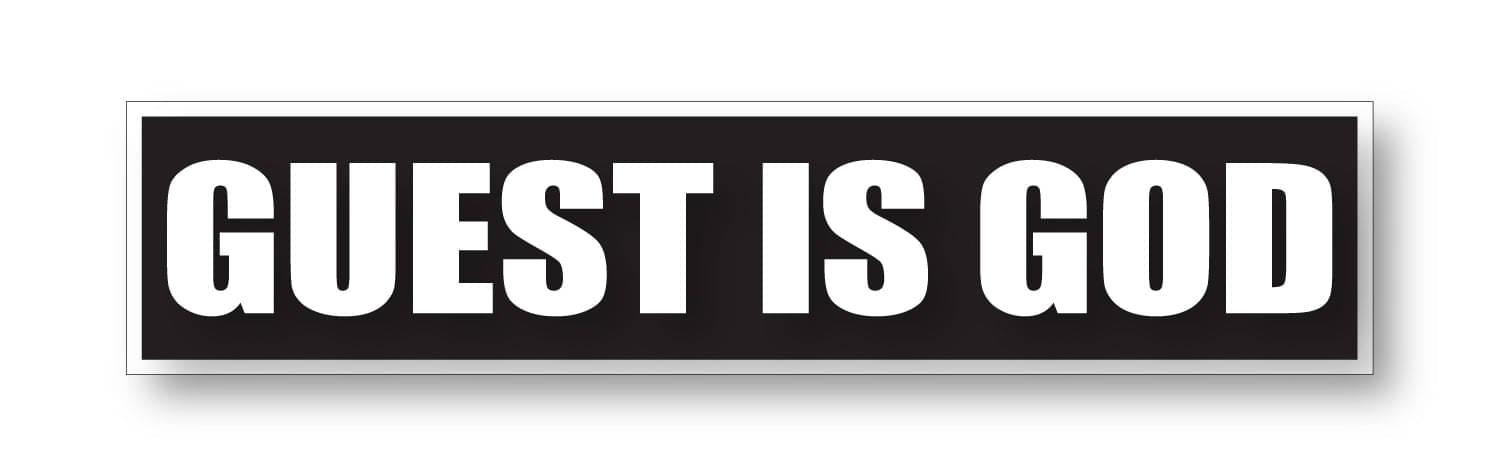     			Guest is God I Philosophy I Buddha I Quote I Wall Sticker