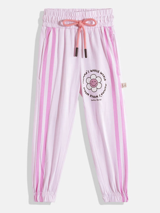 HAPPY FACES Pack of 1 Girls Cotton Pants ( Pink )     			HAPPY FACES Pack of 1 Girls Cotton Pants ( Pink )