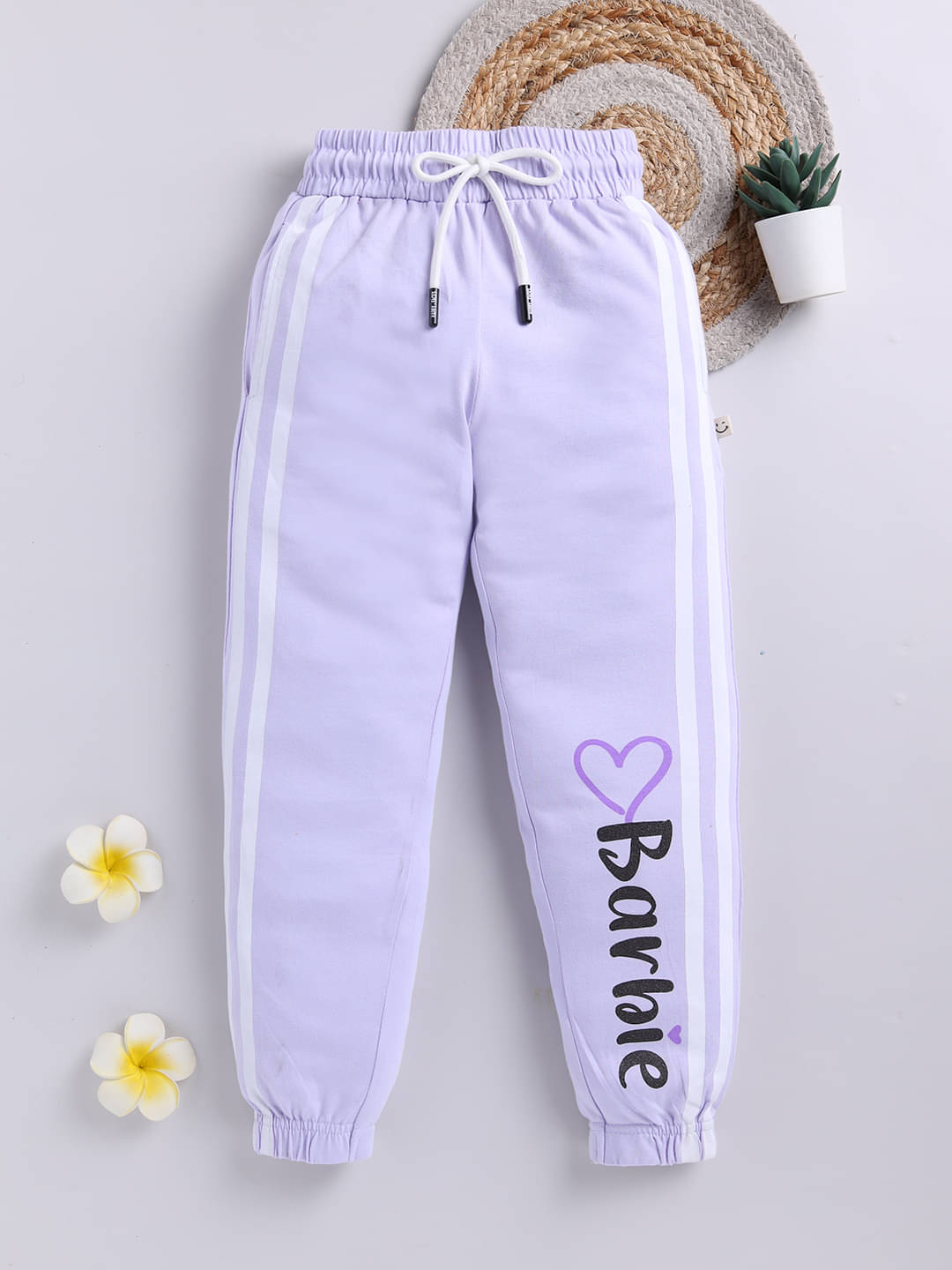 HAPPY FACES Pack of 1 Girls Cotton Pants ( Mauve )     			HAPPY FACES Pack of 1 Girls Cotton Pants ( Mauve )