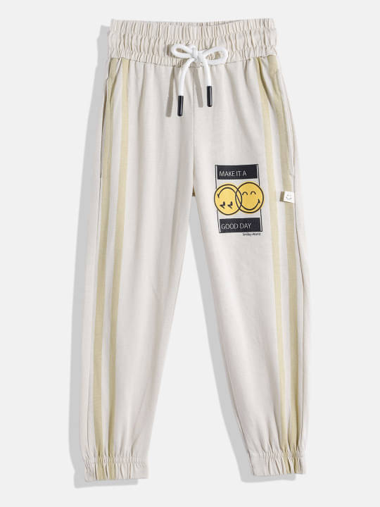     			HAPPY FACES Pack of 1 Boys Cotton Pants ( Beige )