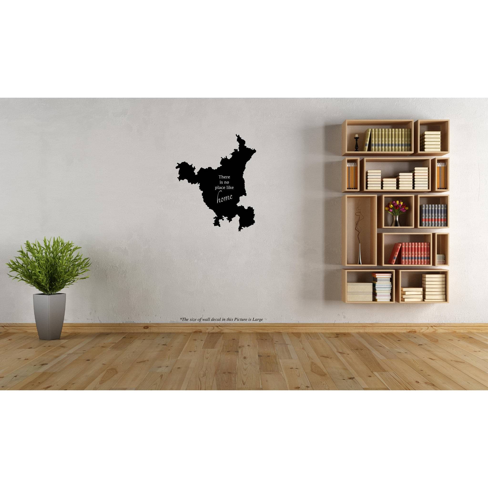     			PEACOCKRIDE Haryana There is no place like my home Wall Decal Wall Stickers