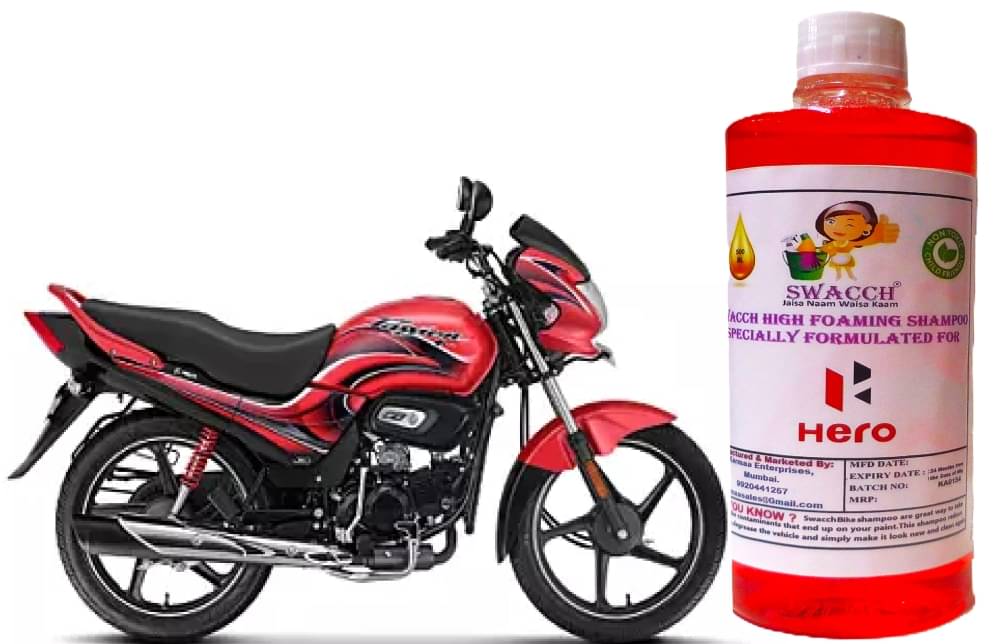     			High Foaming Bike Shampoo Formulated For Hero Passion Plus , Thick Foam with Wax Coat I Non-Toxic Formula I Ph Balanced I Super Saver Pack I Premium Wax Formulation I Glossy & Shine I 500ml