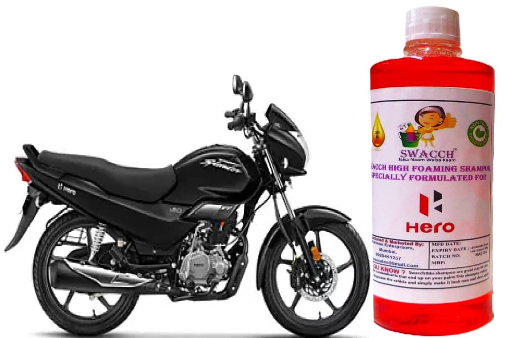 High Foaming Bike Shampoo Formulated For Hero Super Splender , Thick Foam with Wax Coat I Non-Toxic Formula I Super Saver Pack I Premium Wax Formulation I Glossy & Shine I 500ml High Foaming Bike Shampoo Formulated For Hero Super Splender , Thick Foam with Wax Coat I Non-Toxic Formula I Super Saver Pack I Premium Wax Formulation I Glossy & Shine I 500ml