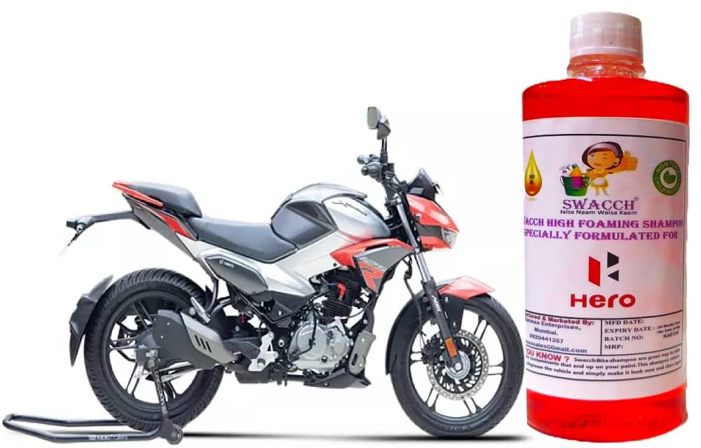 High Foaming Bike Shampoo Formulated For Hero Xtreme 125R I Thick Foam with Wax Coat I Non-Toxic Formula I Ph Balanced I Super Saver Pack I Premium Wax Formulation I Glossy & Shine I 500ml High Foaming Bike Shampoo Formulated For Hero Xtreme 125R I Thick Foam with Wax Coat I Non-Toxic Formula I Ph Balanced I Super Saver Pack I Premium Wax Formulation I Glossy & Shine I 500ml