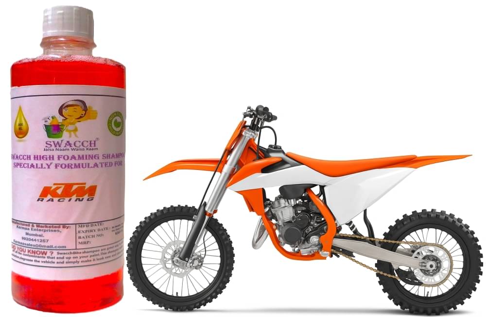 High Foaming Bike Shampoo Formulated For KTM 65 SX , Thick Foam with Wax Coat I Non-Toxic Formula I Ph Balanced I Super Saver Pack I Premium Wax Formulation I Glossy & Shine I 500ml High Foaming Bike Shampoo Formulated For KTM 65 SX , Thick Foam with Wax Coat I Non-Toxic Formula I Ph Balanced I Super Saver Pack I Premium Wax Formulation I Glossy & Shine I 500ml