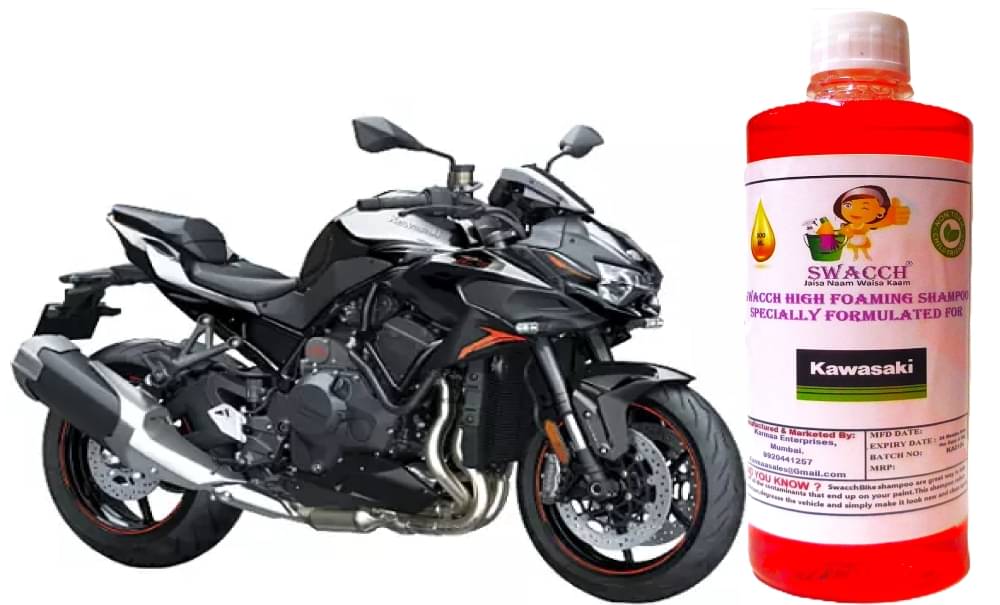 High Foaming Bike Shampoo Formulated For Kawasaki Z H2 , Thick Foam with Wax Coat I Non-Toxic Formula I Ph Balanced I Super Saver Pack I Premium Wax Formulation I Glossy & Shine I 500ml High Foaming Bike Shampoo Formulated For Kawasaki Z H2 , Thick Foam with Wax Coat I Non-Toxic Formula I Ph Balanced I Super Saver Pack I Premium Wax Formulation I Glossy & Shine I 500ml