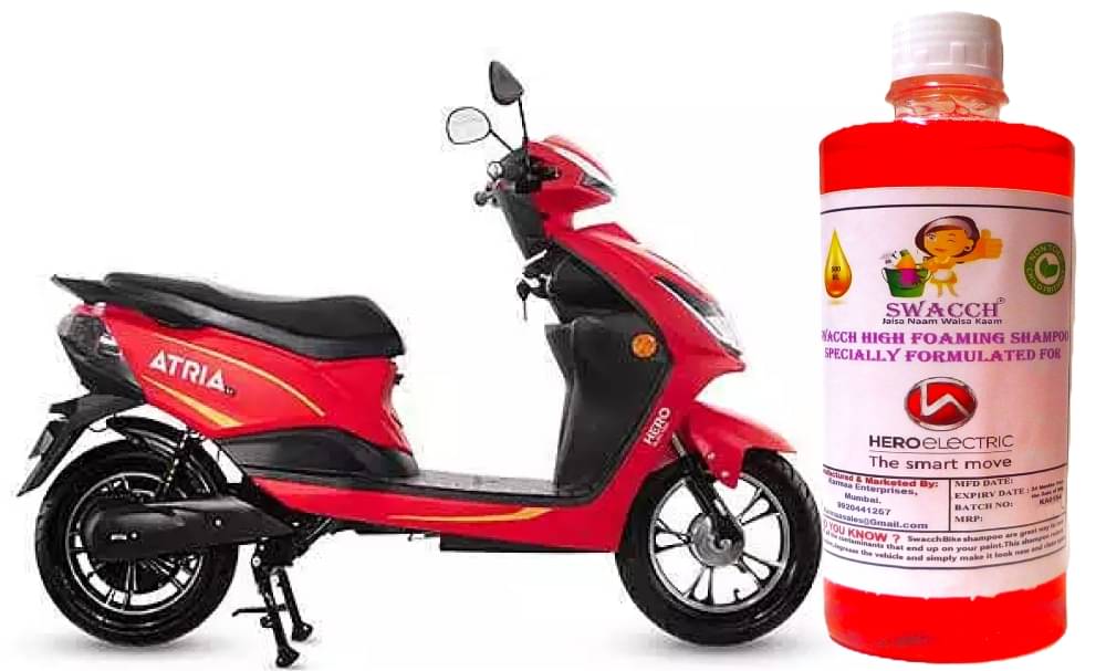 High Foaming Bike Shampoo Formulated For Hero Electric Atria I Thick Foam with Wax Coat I Non-Toxic Formula I Ph Balanced I Super Saver Pack I Premium Wax Formulation I Glossy & Shine I 500ml     			High Foaming Bike Shampoo Formulated For Hero Electric Atria I Thick Foam with Wax Coat I Non-Toxic Formula I Ph Balanced I Super Saver Pack I Premium Wax Formulation I Glossy & Shine I 500ml