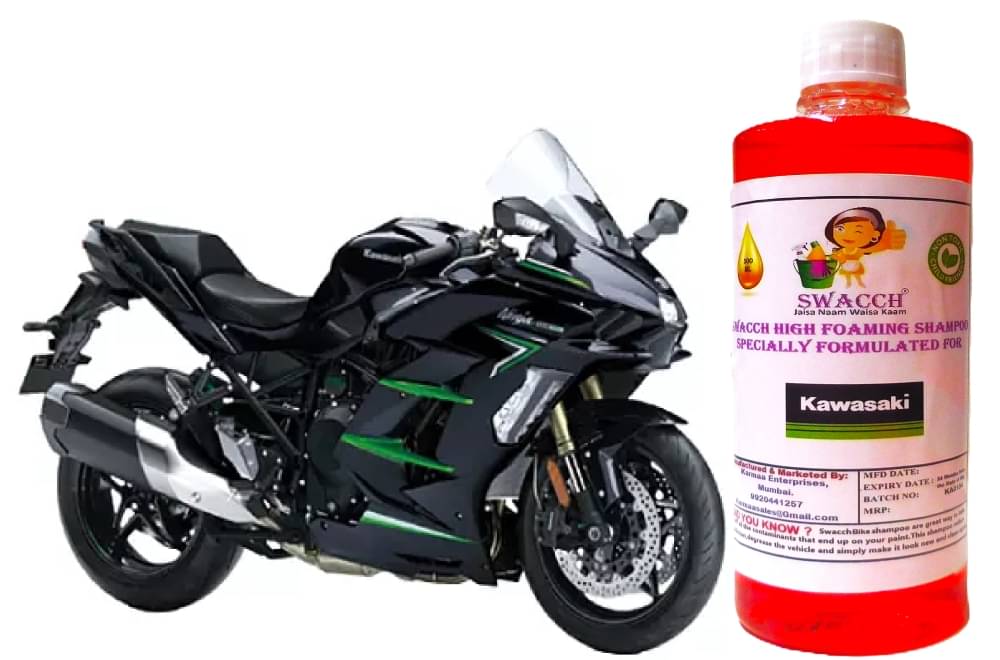 High Foaming Bike Shampoo Formulated For Kawasaki Ninja H2 SX I Thick Foam with Wax Coat I Non-Toxic Formula I Super Saver Pack I Premium Wax Formulation I Glossy & Shine I 500ml High Foaming Bike Shampoo Formulated For Kawasaki Ninja H2 SX I Thick Foam with Wax Coat I Non-Toxic Formula I Super Saver Pack I Premium Wax Formulation I Glossy & Shine I 500ml