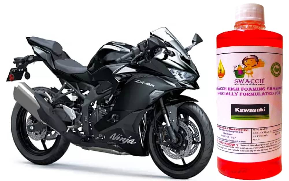 High Foaming Bike Shampoo Formulated For Kawasaki Ninja ZX- 4R I Thick Foam with Wax Coat I Non-Toxic Formula I Super Saver Pack I Premium Wax Formulation I Glossy & Shine I 500ml     			High Foaming Bike Shampoo Formulated For Kawasaki Ninja ZX- 4R I Thick Foam with Wax Coat I Non-Toxic Formula I Super Saver Pack I Premium Wax Formulation I Glossy & Shine I 500ml