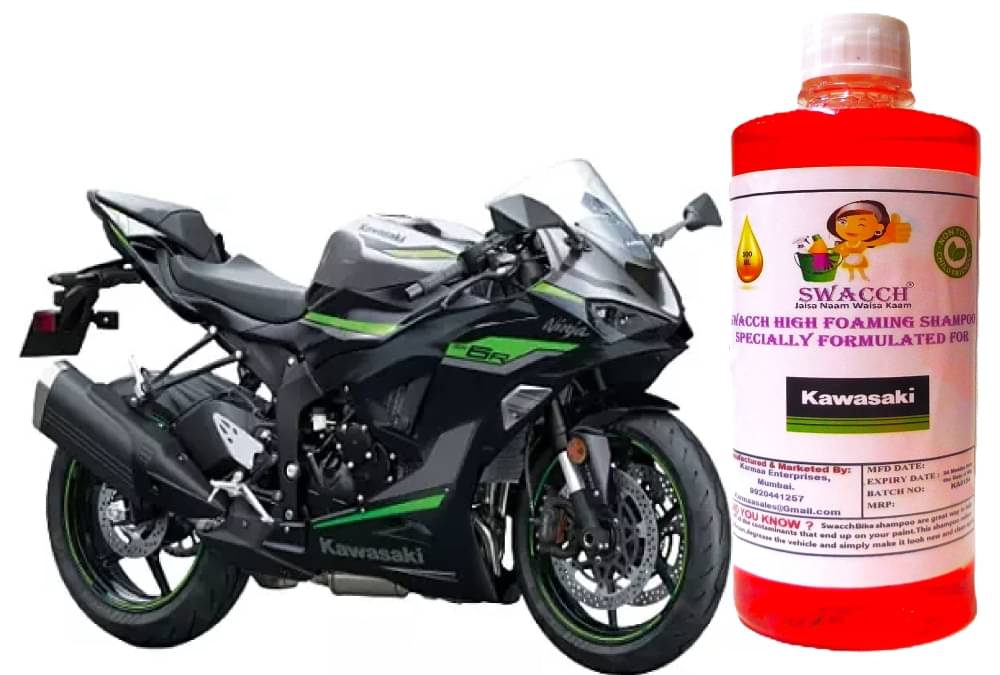 High Foaming Bike Shampoo Formulated For Kawasaki Ninja ZX- 6R I Thick Foam with Wax Coat I Non-Toxic Formula I Super Saver Pack I Premium Wax Formulation I Glossy & Shine I 500ml High Foaming Bike Shampoo Formulated For Kawasaki Ninja ZX- 6R I Thick Foam with Wax Coat I Non-Toxic Formula I Super Saver Pack I Premium Wax Formulation I Glossy & Shine I 500ml
