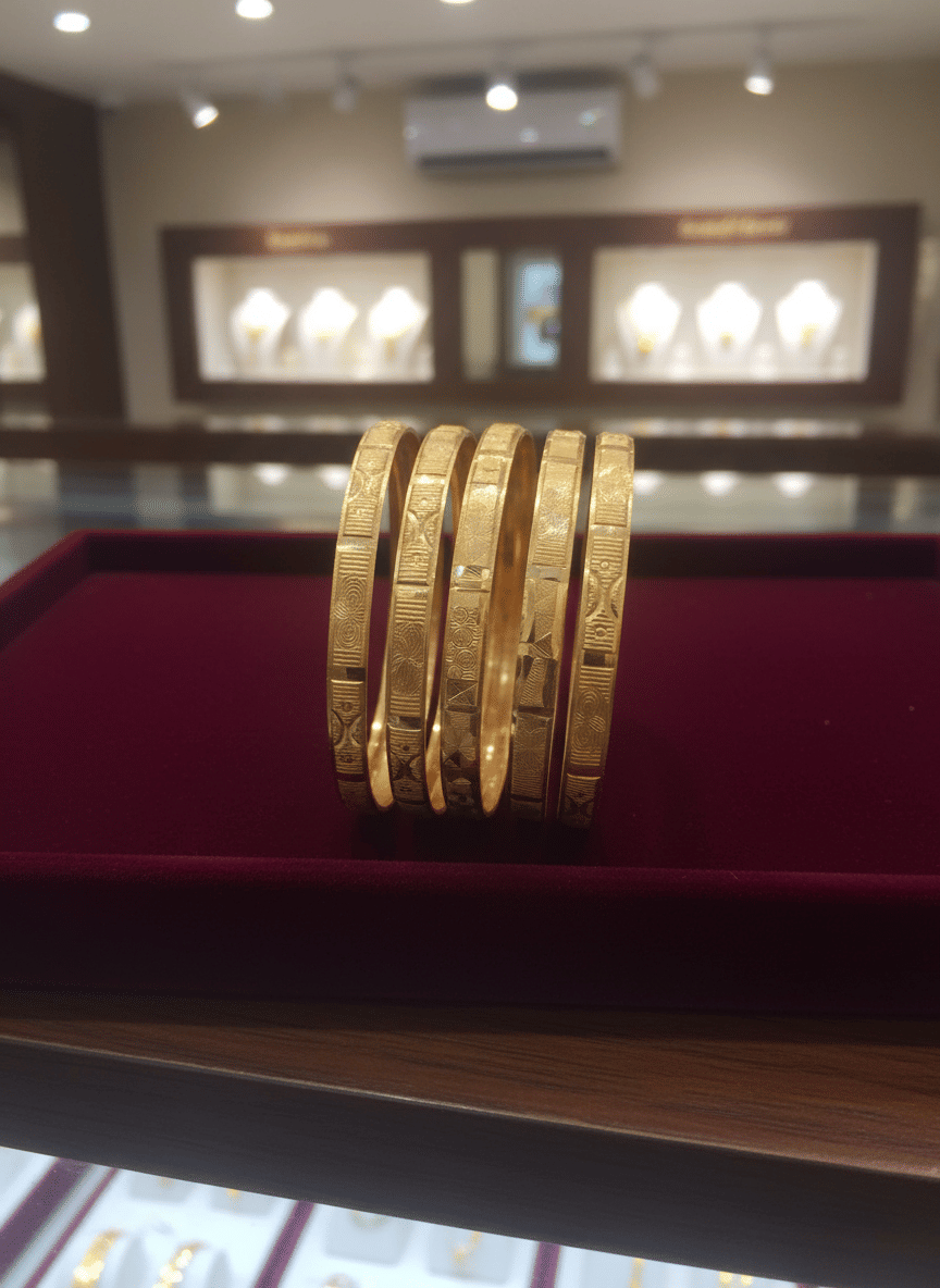 Hoor Gold Bangle Set ( Pack of 1 )     			Hoor Gold Bangle Set ( Pack of 1 )