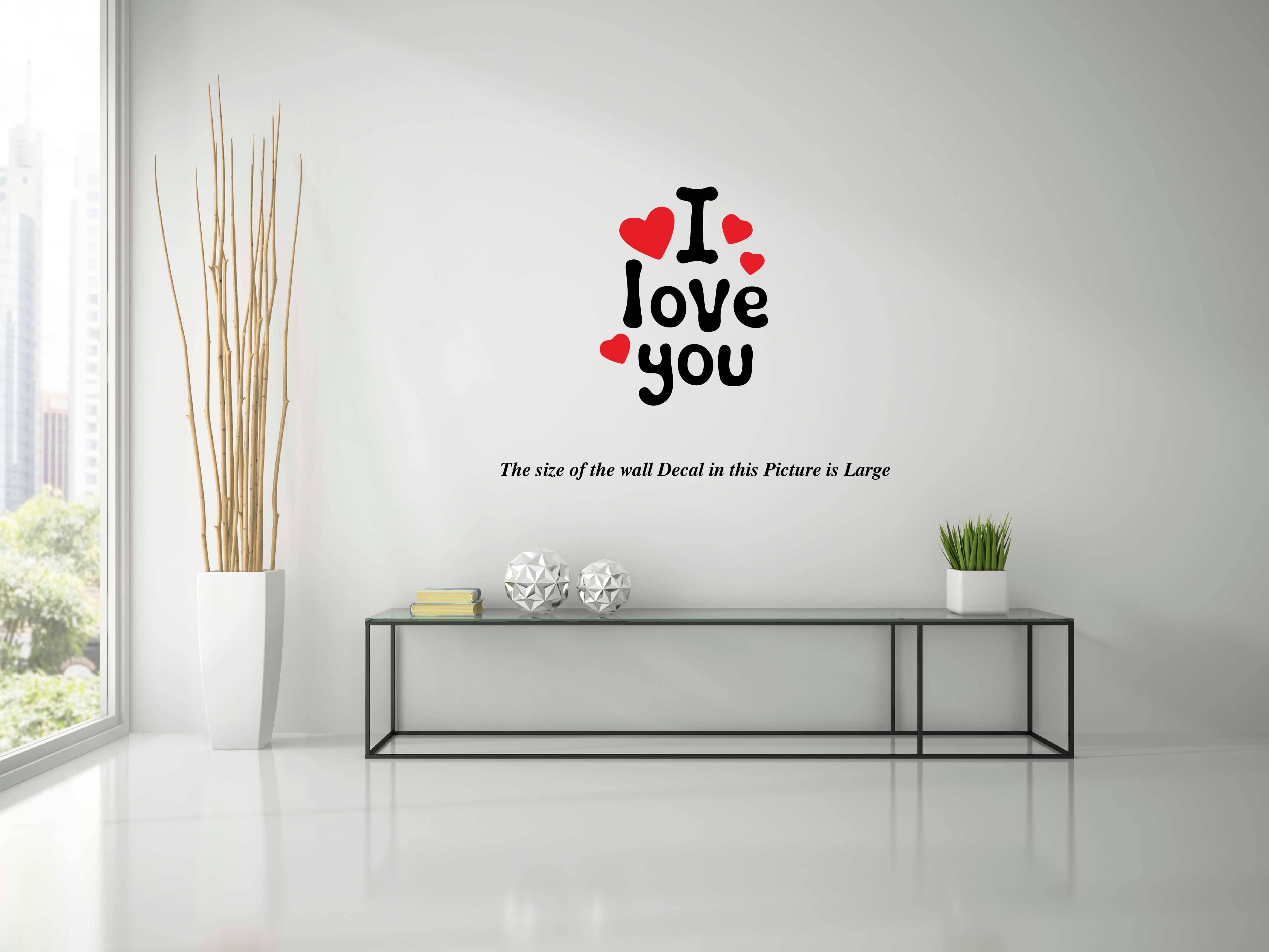     			I Love You I Romantic I Love I Valentines Day Series I Wall Decal