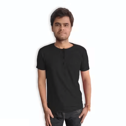 INFIRAX Men Cotton Regular Fit Solid T-Shirt ( Black ) INFIRAX Men Cotton Regular Fit Solid T-Shirt ( Black )