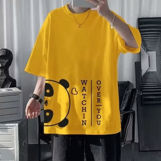 INFIRAX Men Cotton Regular Fit Printed T-Shirt ( Yellow )     			INFIRAX Men Cotton Regular Fit Printed T-Shirt ( Yellow )