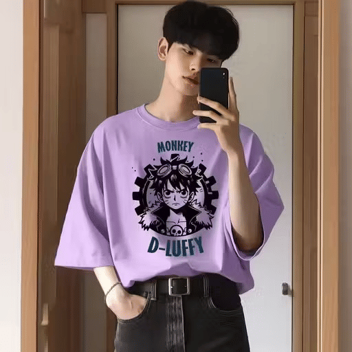     			INFIRAX Men Cotton Regular Fit Printed T-Shirt ( Purple )