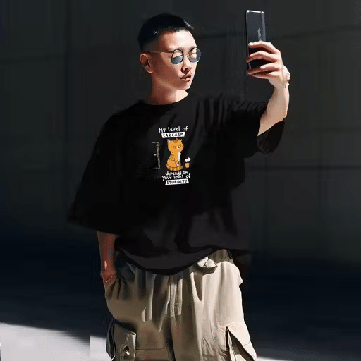 INFIRAX Men Cotton Regular Fit Printed T-Shirt ( Black )     			INFIRAX Men Cotton Regular Fit Printed T-Shirt ( Black )