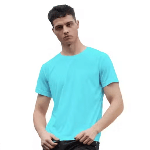 INFIRAX Men Cotton Regular Fit Solid T-Shirt ( Blue ) INFIRAX Men Cotton Regular Fit Solid T-Shirt ( Blue )