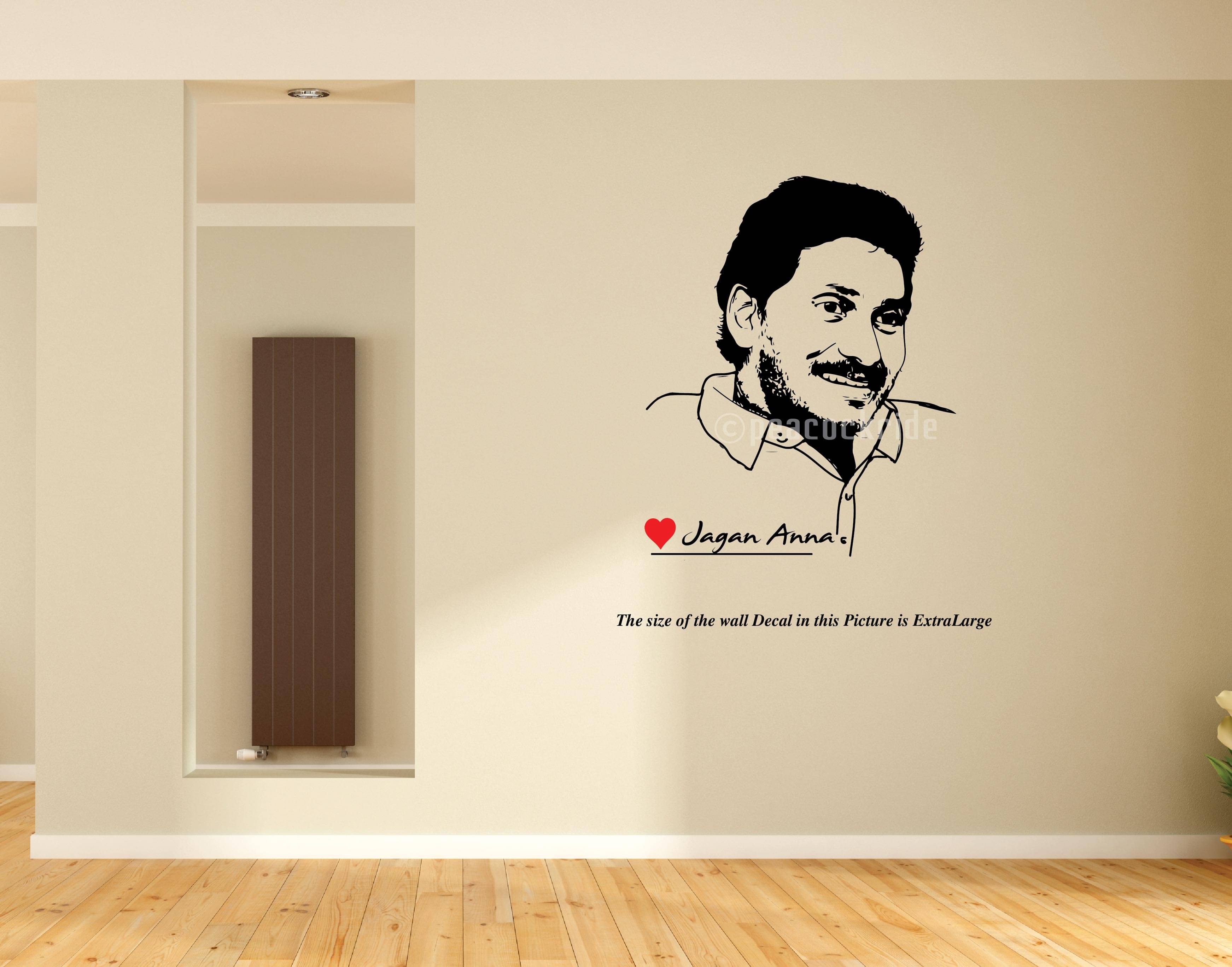     			PEACOCKRIDE Jagan Anna I Jagan mohan Reddy I YSR Congress I Wall Decal Wall Stickers