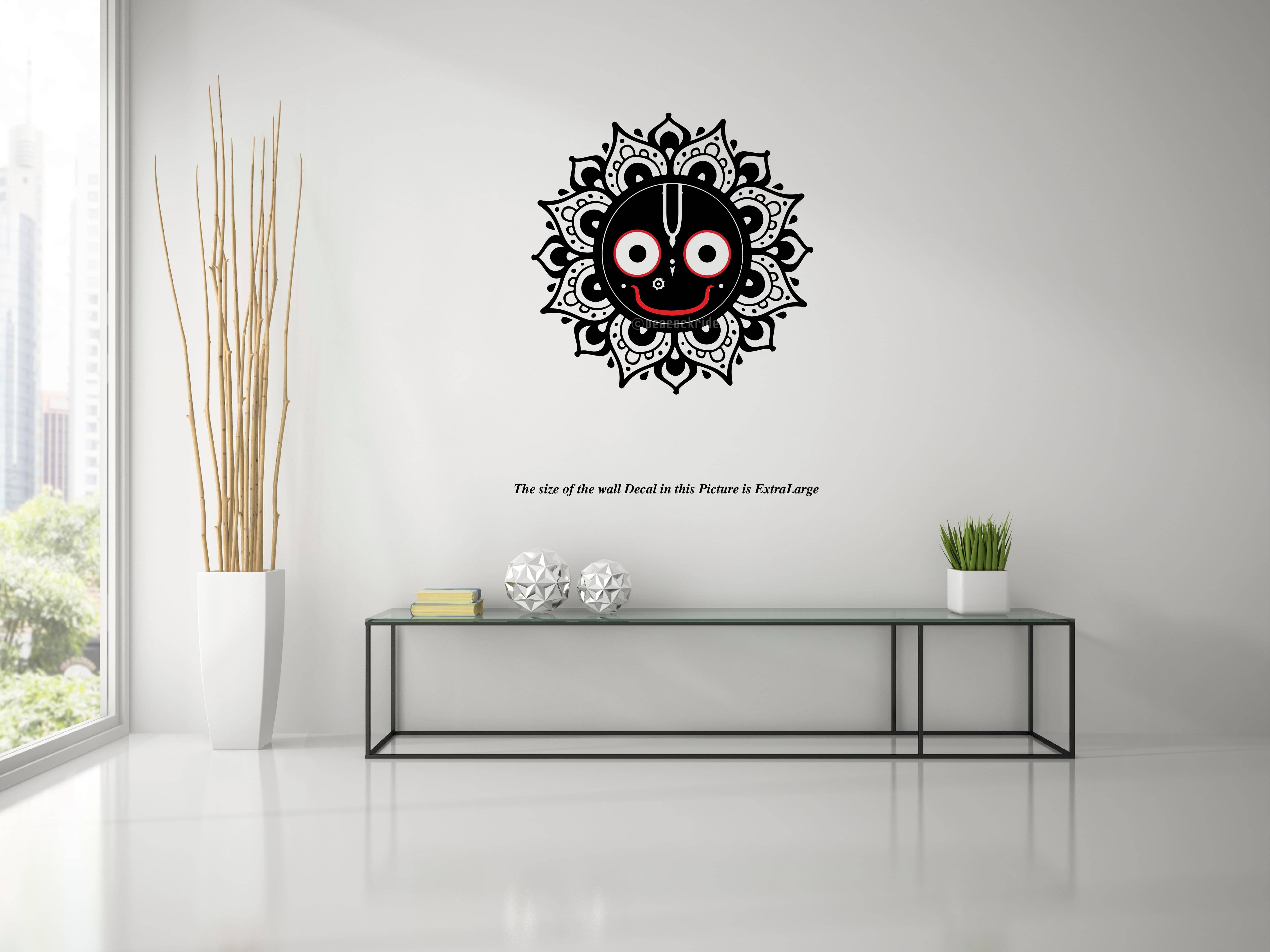    			PEACOCKRIDE Jai Jagannath I Puri Jagannatha Temple I Odisha I Wall Decal Wall Stickers