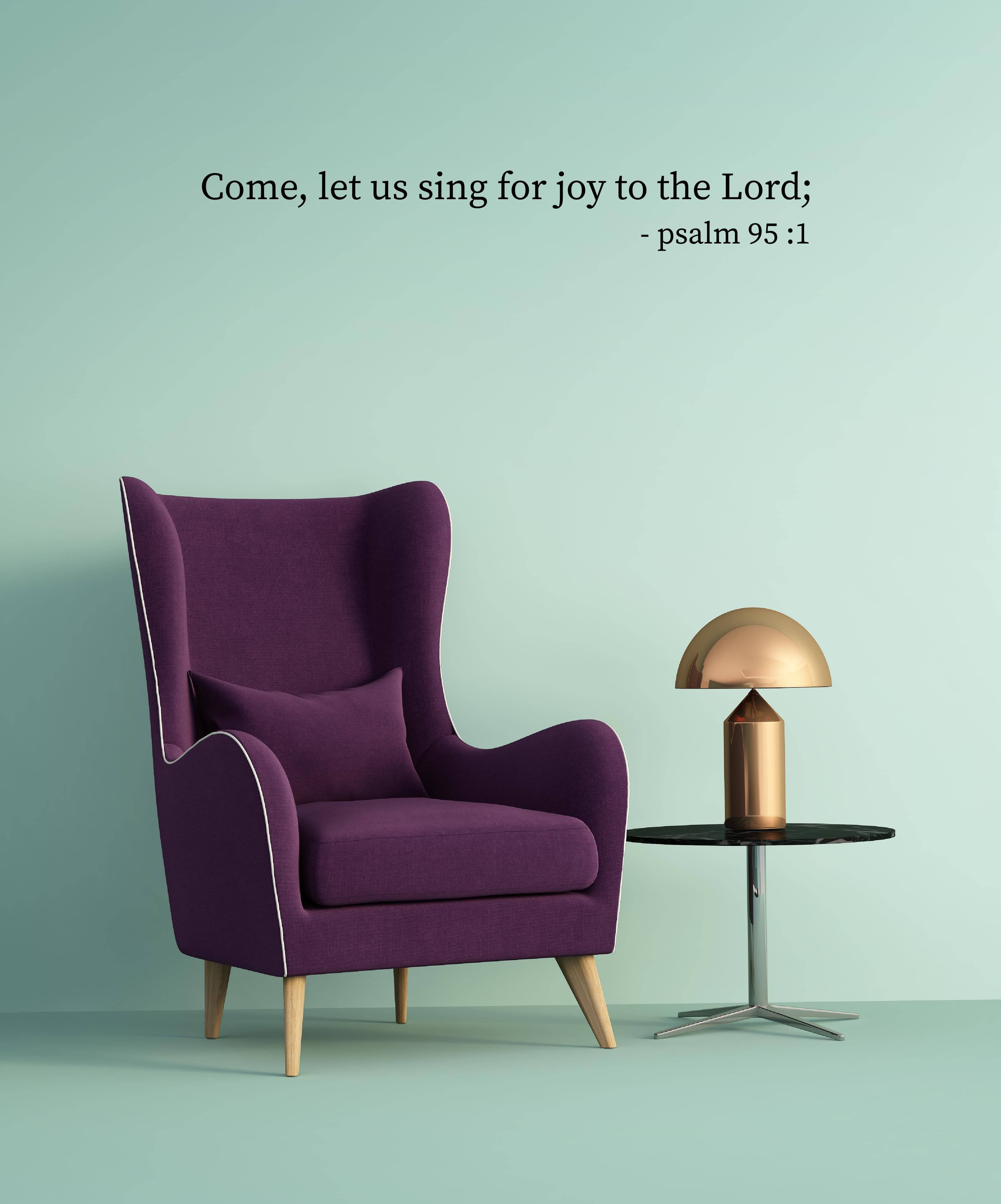     			PEACOCKRIDE Jesus I Come, Let us I Jesus Christ I Bible Quote I Wall Decal Wall Stickers