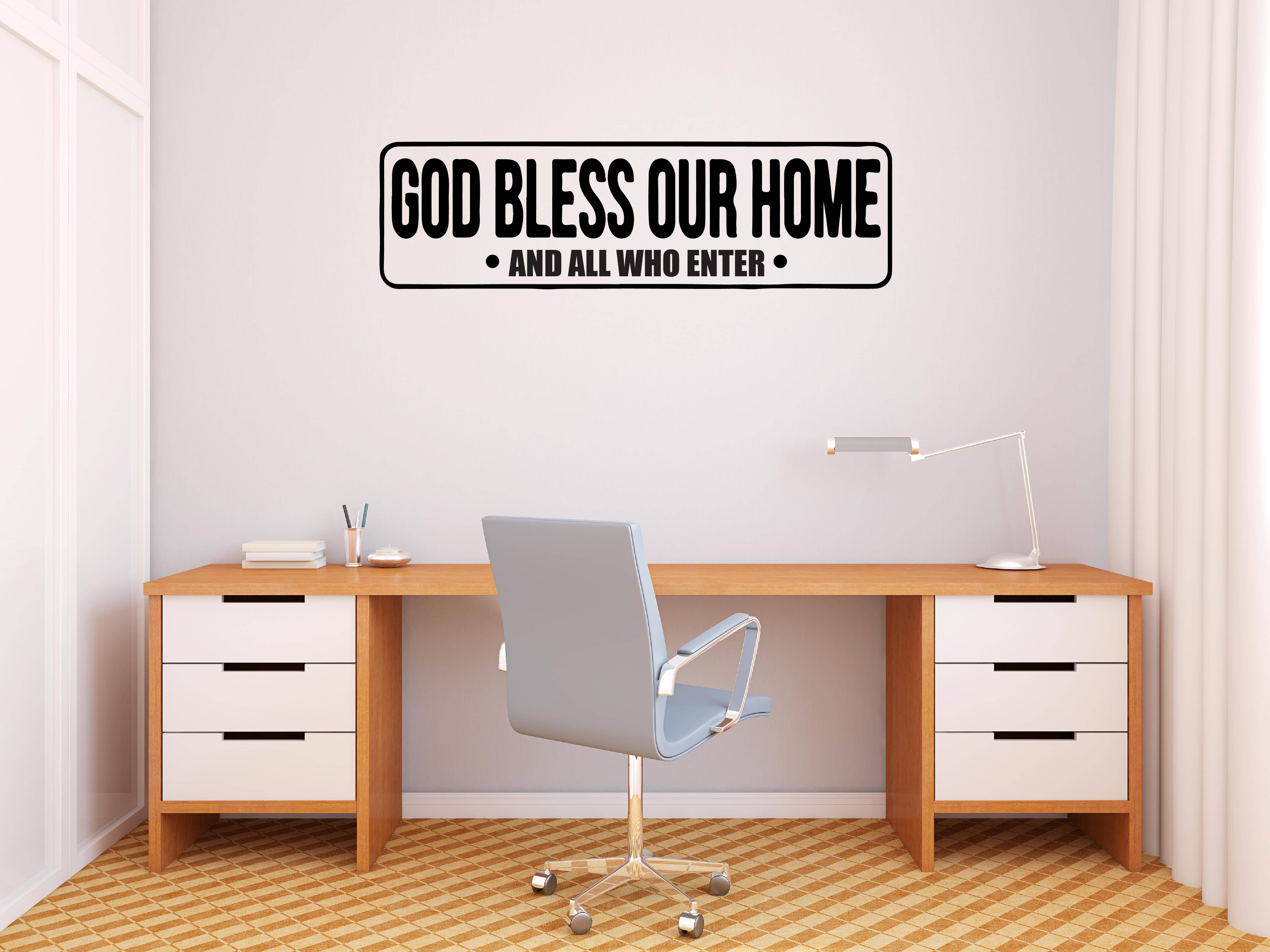     			PEACOCKRIDE Jesus I God Bless I Jesus Christ I Bible Quote I Wall Decal Wall Stickers