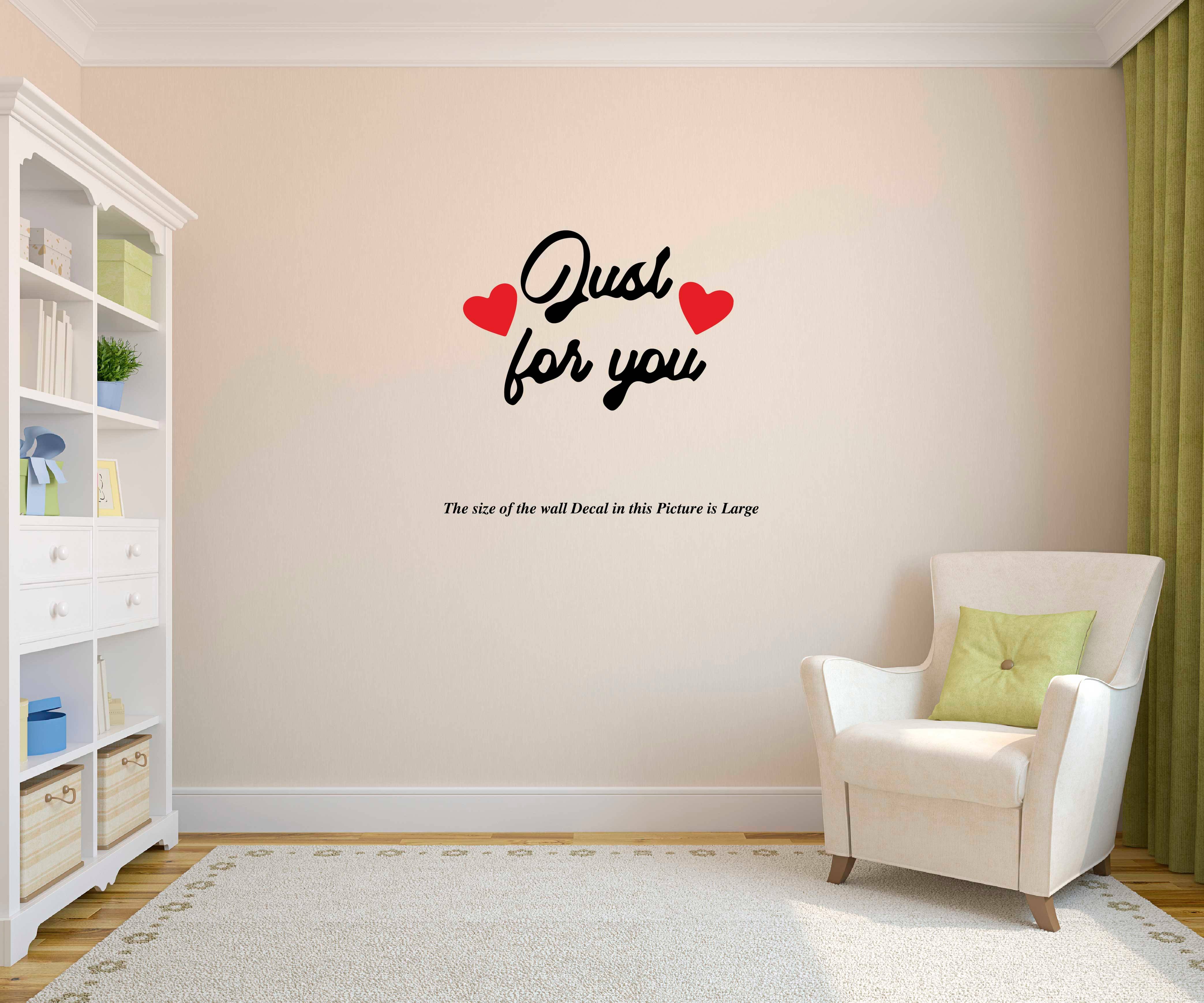     			PEACOCKRIDE Just for You I Romantic I Love I Valentines Day Series I Wall Decal Wall Stickers