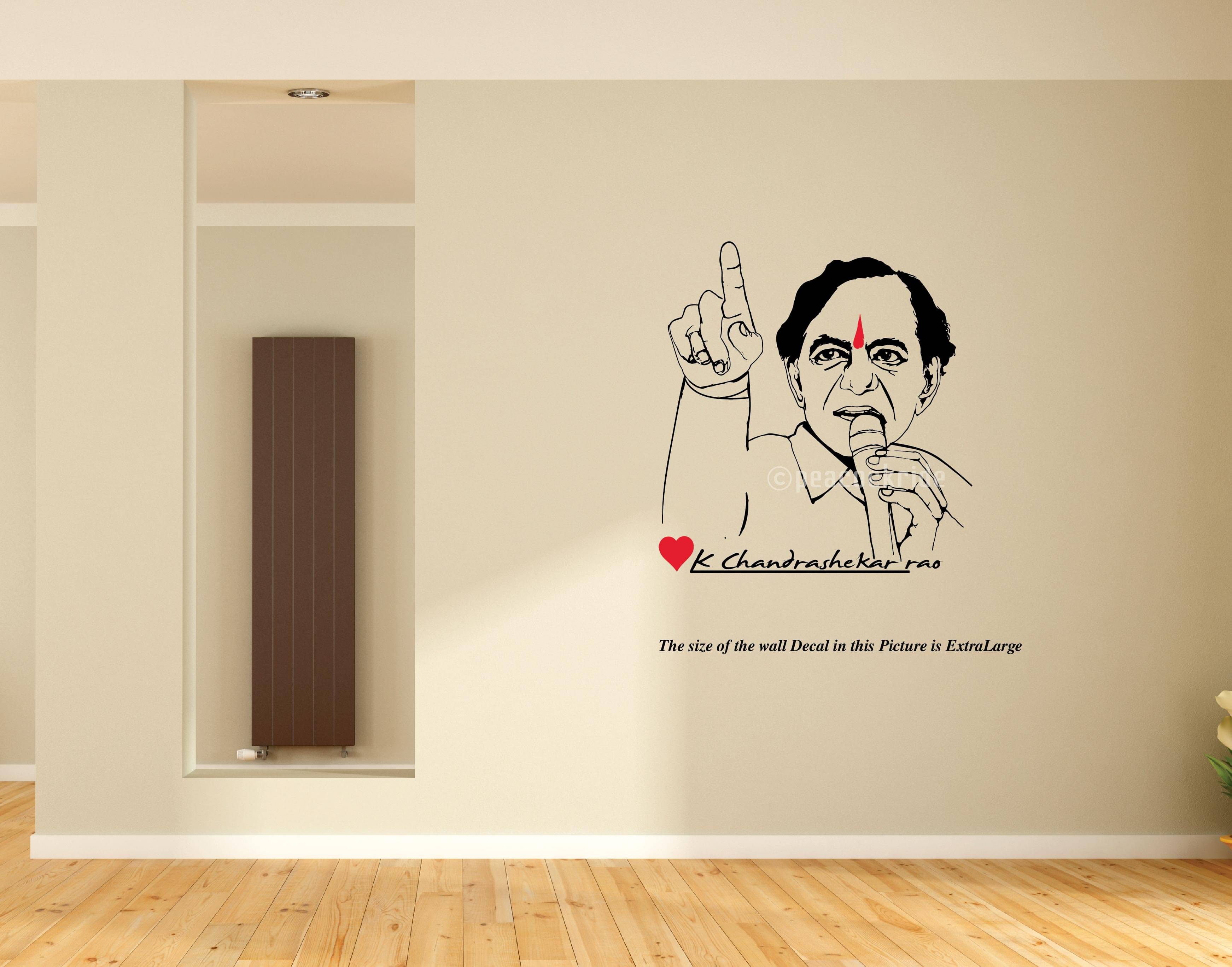     			PEACOCKRIDE K.Chandrashekar Rao I KCR I Telangana Rashtra Samithi I TRS I Wall Decal Wall Stickers