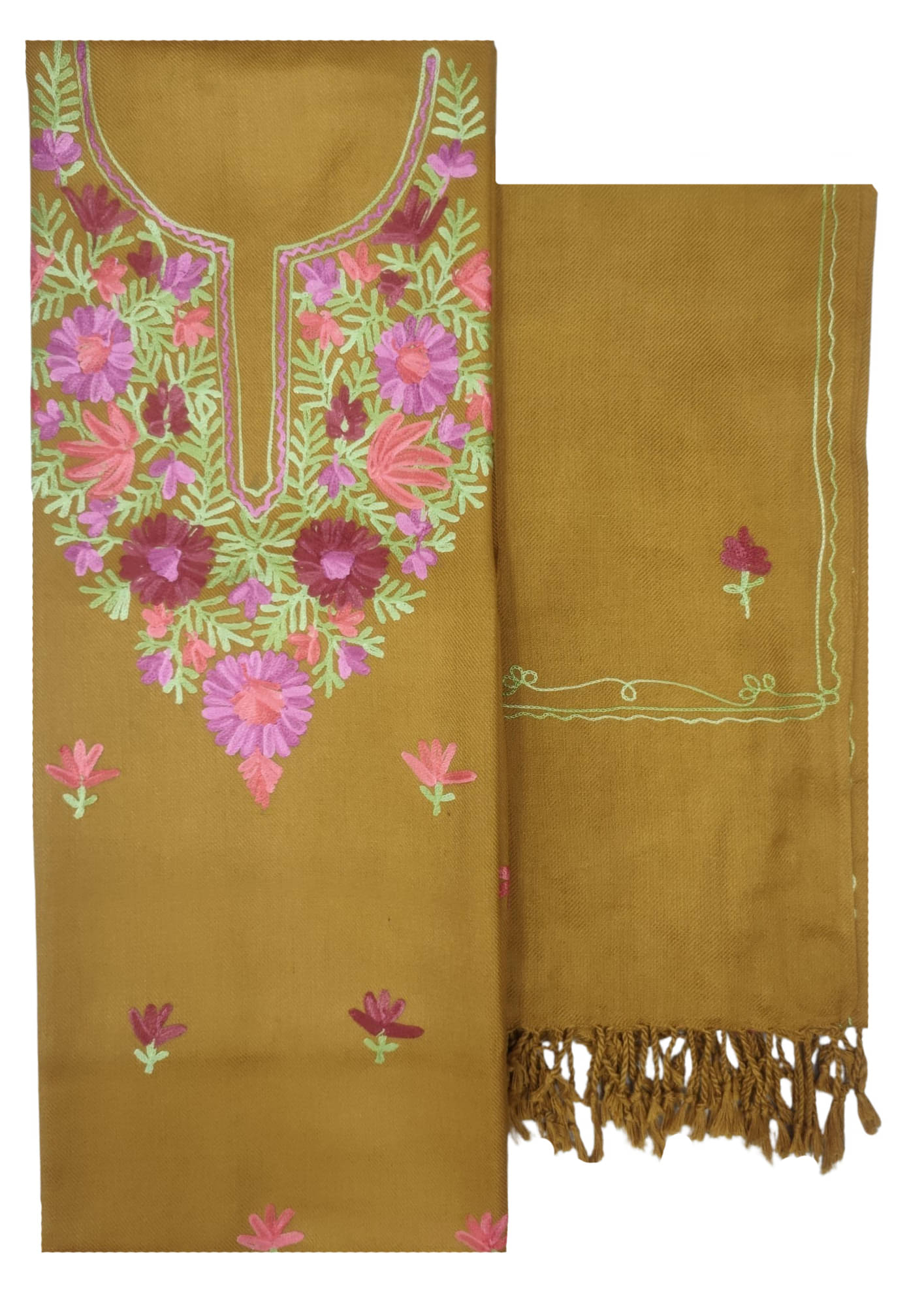 KASHMIRI Women Woollen Unstitched Dress Material ( Yellow ) KASHMIRI Women Woollen Unstitched Dress Material ( Yellow )