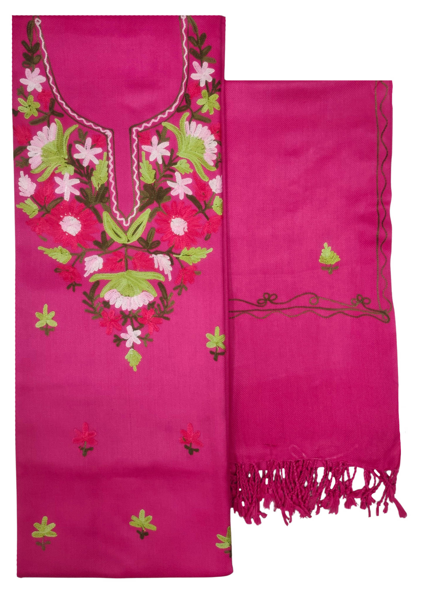 KASHMIRI Women Woollen Unstitched Dress Material ( Pink ) KASHMIRI Women Woollen Unstitched Dress Material ( Pink )