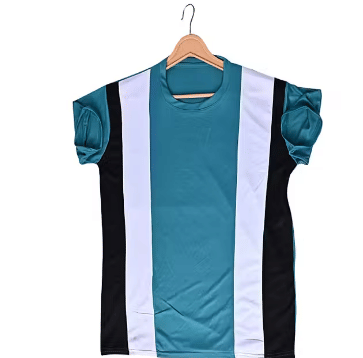 Kashi Enterprises Men Cotton Blend Regular Fit Striped T-Shirt ( Multicolor )     			Kashi Enterprises Men Cotton Blend Regular Fit Striped T-Shirt ( Multicolor )