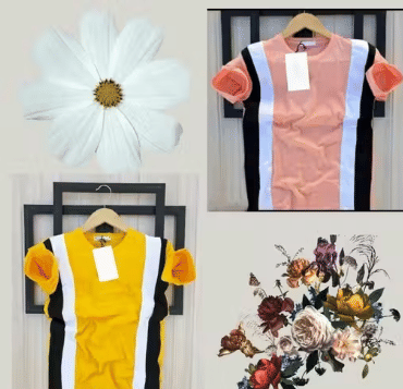 Kashi Enterprises Men Cotton Blend Regular Fit Striped T-Shirt ( Multicolor ) Kashi Enterprises Men Cotton Blend Regular Fit Striped T-Shirt ( Multicolor )