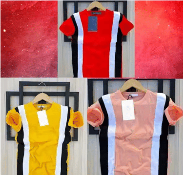 Kashi Enterprises Men Cotton Blend Regular Fit Striped T-Shirt ( Multicolor ) Kashi Enterprises Men Cotton Blend Regular Fit Striped T-Shirt ( Multicolor )