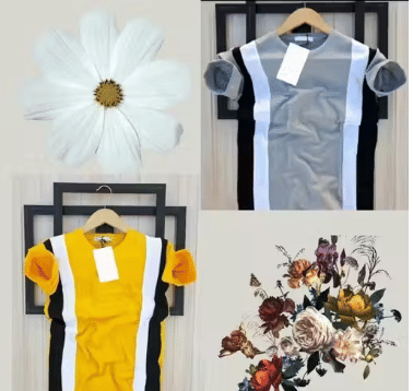 Kashi Enterprises Men Cotton Blend Regular Fit Striped T-Shirt ( Multicolor )     			Kashi Enterprises Men Cotton Blend Regular Fit Striped T-Shirt ( Multicolor )