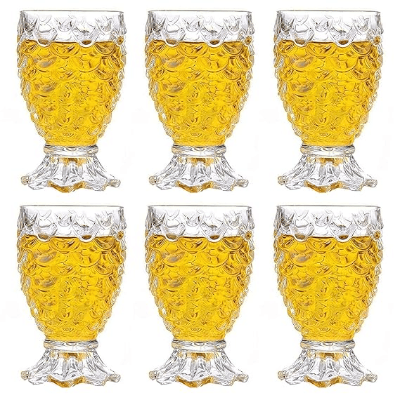     			Kri N Sha Glass Glasses Set 190 ml ( Pack of 6 ) Beige