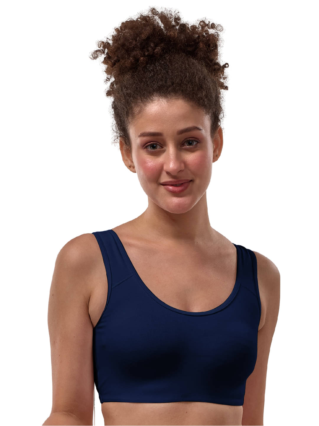LYRA Pack of 1 Cotton Non Padded Sports Bra For Women ( Navy Blue )     			LYRA Pack of 1 Cotton Non Padded Sports Bra For Women ( Navy Blue )