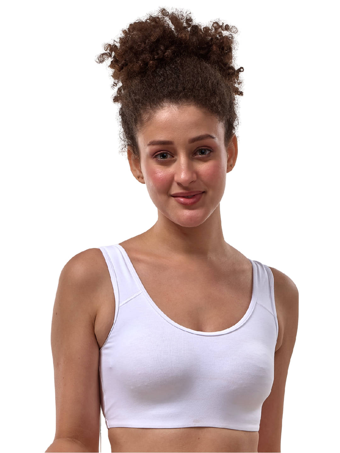 LYRA Pack of 1 Cotton Non Padded Sports Bra For Women ( White )     			LYRA Pack of 1 Cotton Non Padded Sports Bra For Women ( White )