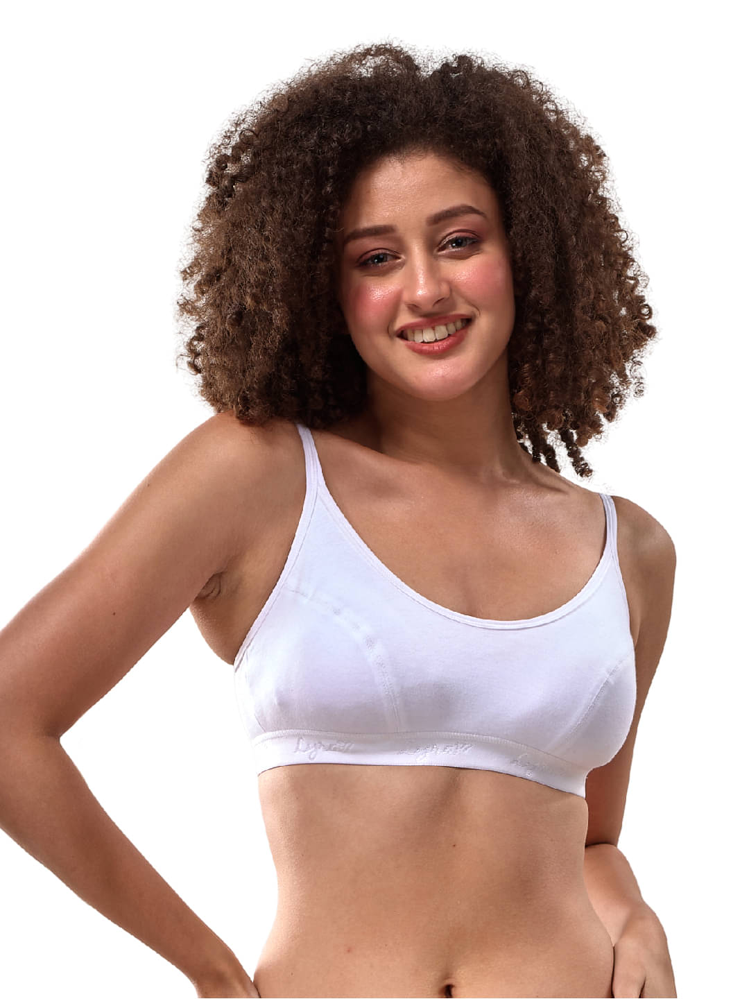 LYRA Pack of 1 Cotton Non Padded Sports Bra For Women ( White )     			LYRA Pack of 1 Cotton Non Padded Sports Bra For Women ( White )