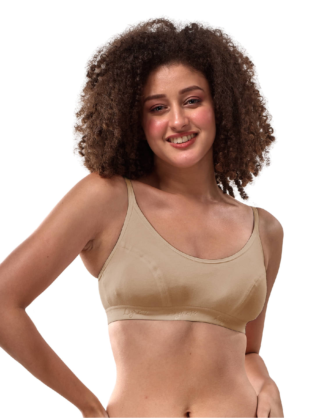 LYRA Pack of 1 Cotton Non Padded Sports Bra For Women ( Nude )     			LYRA Pack of 1 Cotton Non Padded Sports Bra For Women ( Nude )