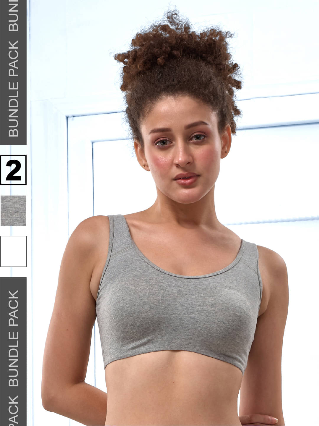     			LYRA Pack of 2 Cotton Non Padded Sports Bra For Women ( Multicolor 1 )