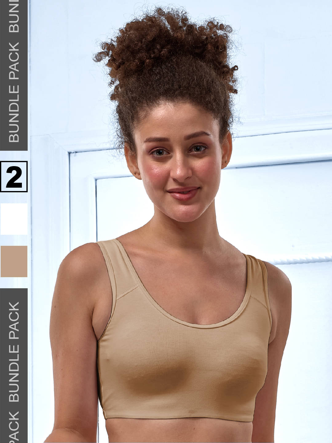 LYRA Pack of 2 Cotton Non Padded Sports Bra For Women ( Multicolor 1 ) LYRA Pack of 2 Cotton Non Padded Sports Bra For Women ( Multicolor 1 )