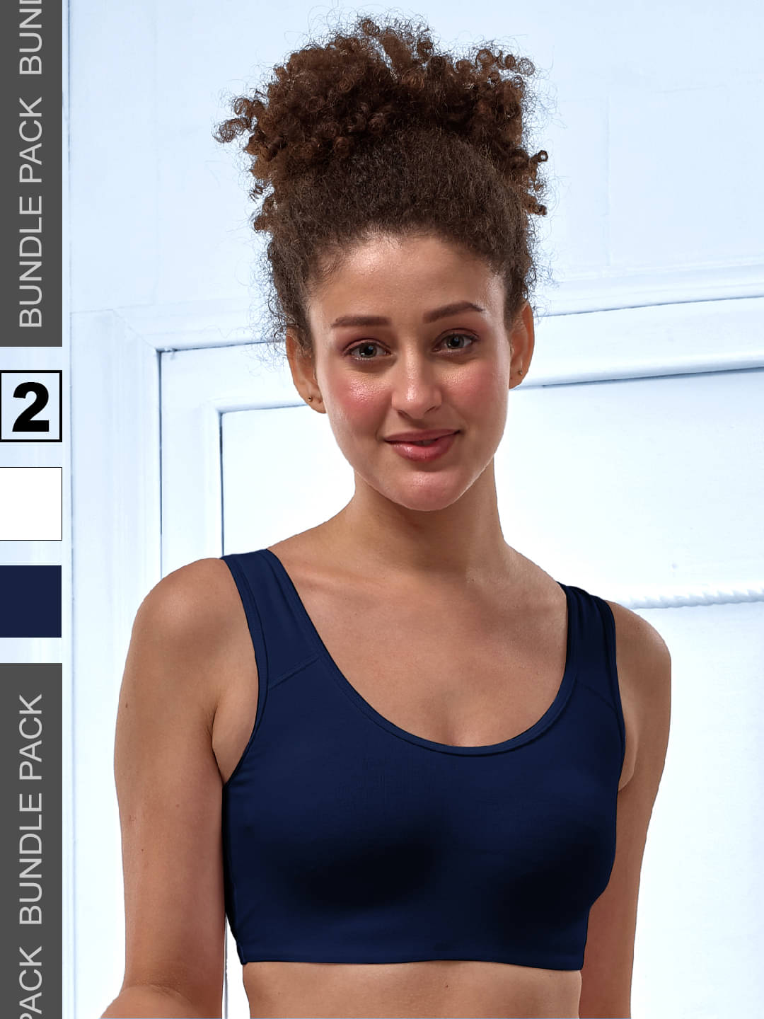     			LYRA Pack of 2 Cotton Non Padded Sports Bra For Women ( Multicolor 1 )