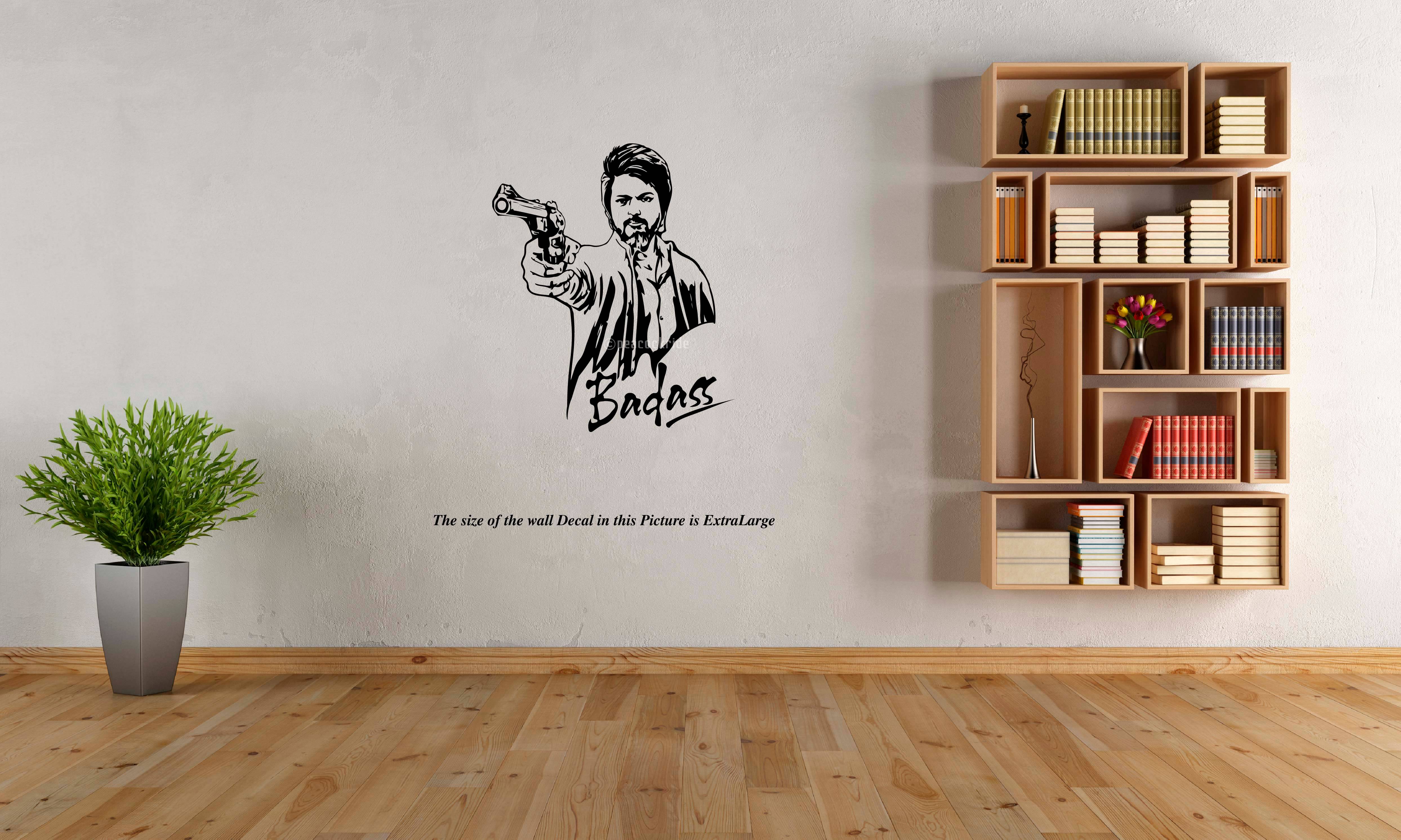     			PEACOCKRIDE Leo I Thalapathy Vijay I Vijay I Badass I Wall Decal Wall Stickers