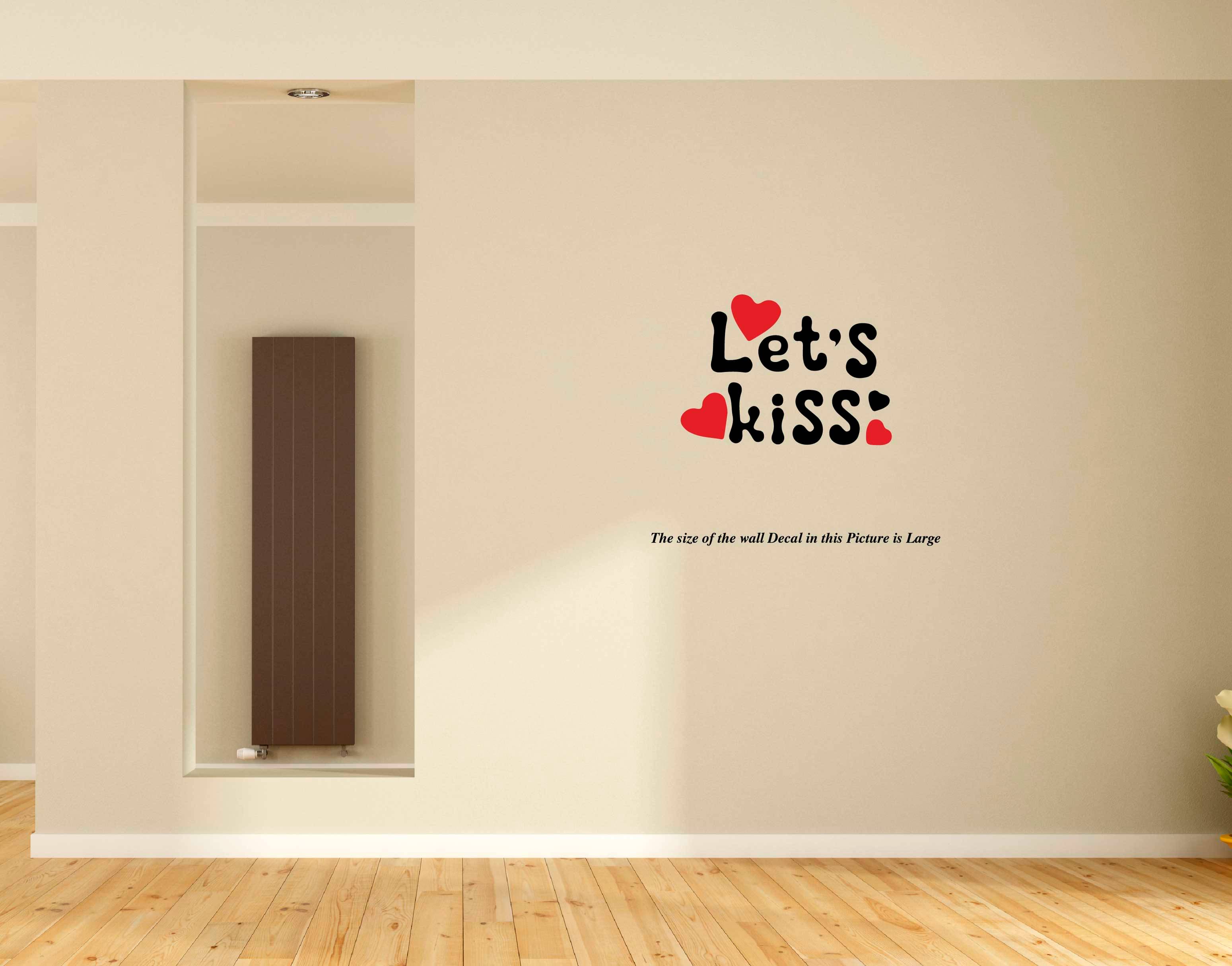     			Let's Kiss I Romantic I Love I Valentines Day Series I Wall Decal
