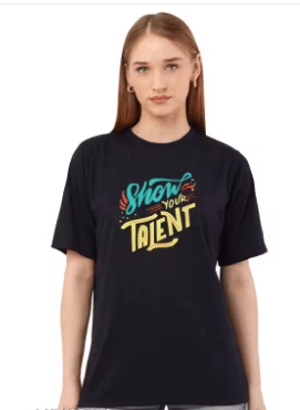 Lilyn Women Cotton Blend Regular Fit Round Neck T-Shirt ( Black ) Lilyn Women Cotton Blend Regular Fit Round Neck T-Shirt ( Black )