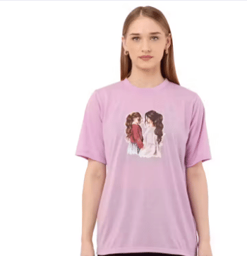 Lilyn Women Cotton Blend Regular Fit Round Neck T-Shirt ( Purple ) Lilyn Women Cotton Blend Regular Fit Round Neck T-Shirt ( Purple )