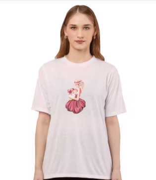 Lilyn Women Cotton Blend Regular Fit Round Neck T-Shirt ( White ) Lilyn Women Cotton Blend Regular Fit Round Neck T-Shirt ( White )