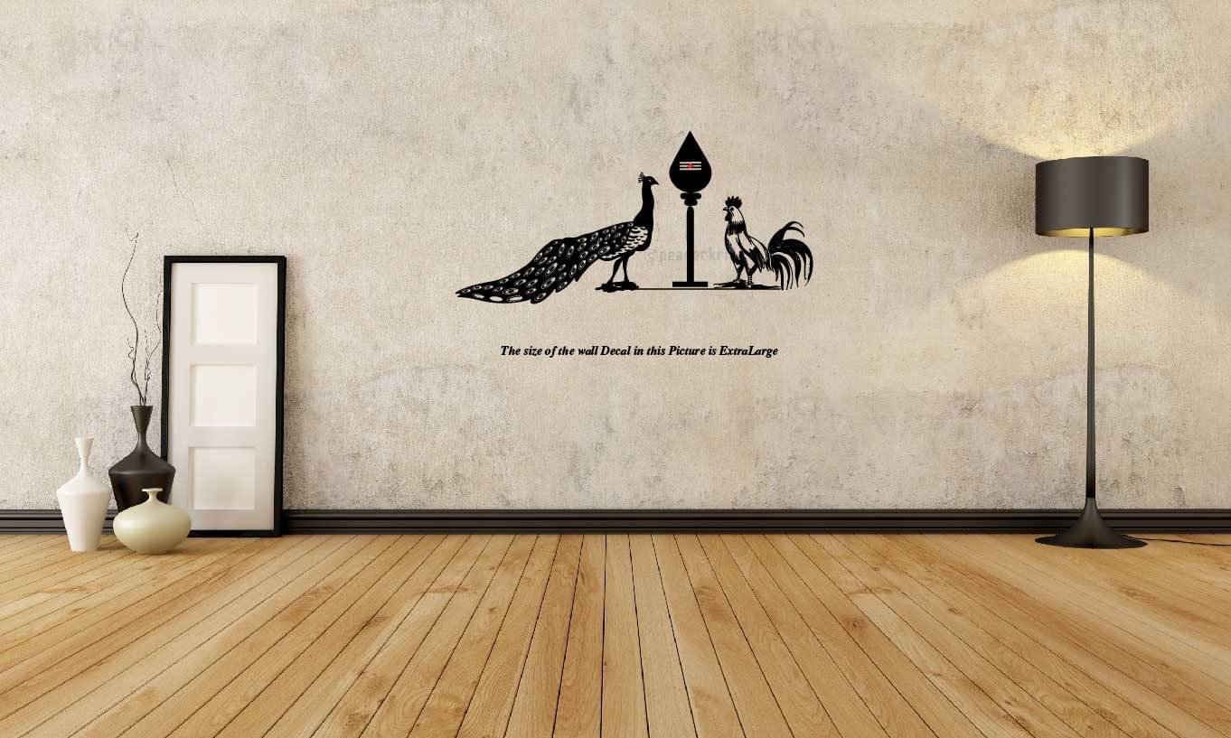    			PEACOCKRIDE Lord Kandhan I Vel Mayil Seval I Murugan I Wall Decal Wall Stickers