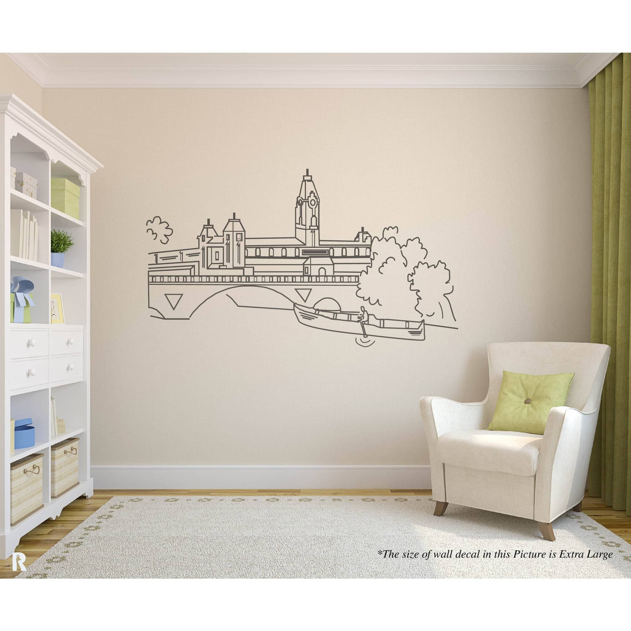     			PEACOCKRIDEMadras Central Vintage Art Decal Wall Decal Wall Stickers